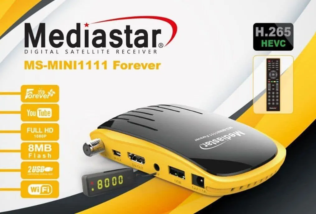 گیرنده مدیا استار مدل ۱۱۱۱ کدک H265